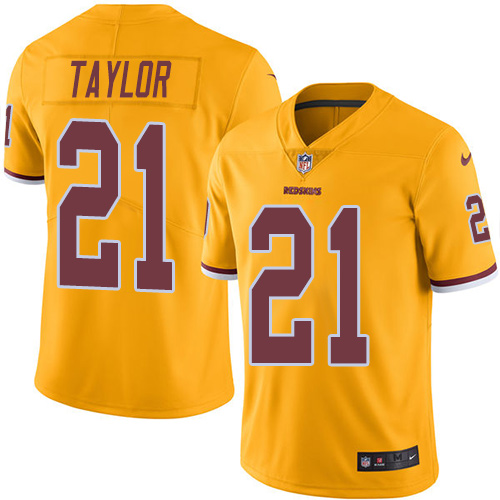 Youth Limited Sean Taylor Nike Jersey Gold - #21 Rush NFL Washington Redskins