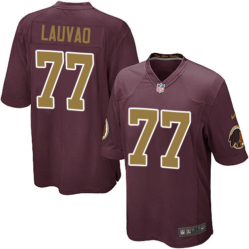 Men's Game Shawn Lauvao Nike Jersey Burgundy Red Alternate - #77 80th Anniversary NFL Washington Redskins
