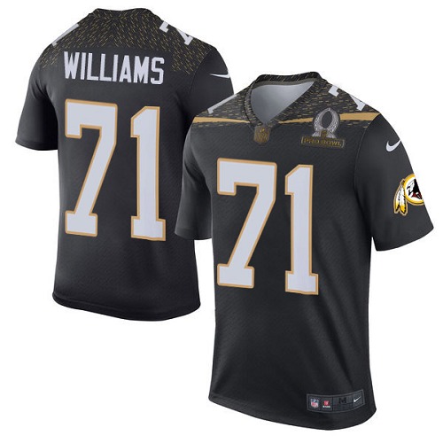 Men's Elite Trent Williams Nike Jersey Black - #71 Team Irvin 2016 Pro Bowl NFL Washington Redskins