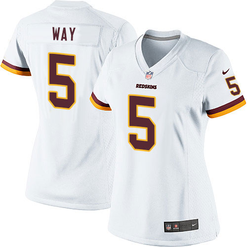Women's Limited Tress Way Nike Jersey White Road - #5 NFL Washington Redskins