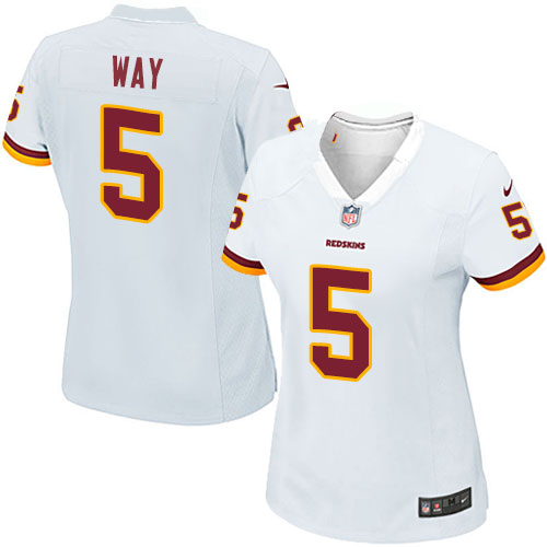 Women's Game Tress Way Nike Jersey White Road - #5 NFL Washington Redskins