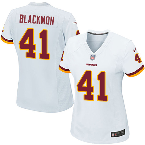 Women's Game Will Blackmon Nike Jersey White Road - #41 NFL Washington Redskins