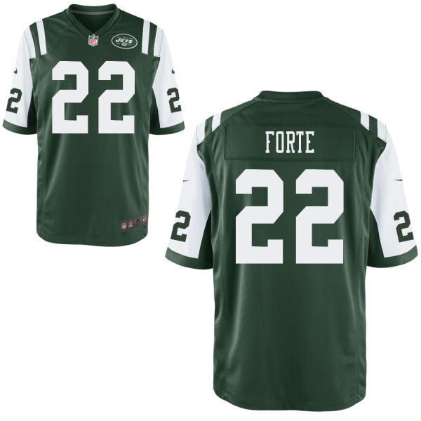 Men's New York Jets #22 Matt Forte Nike Green Game Jersey
