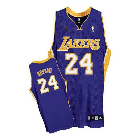 Kobe Bryant Los Angeles Lakers Youth Swingman Road Champions Patch Nba Adidas Jersey Purple