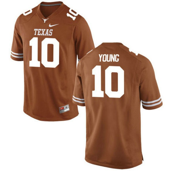 Mens Vince Young Texas Longhorns #10 Authentic Orange Colleage Football Jersey 102